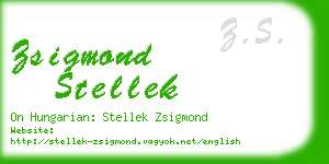 zsigmond stellek business card